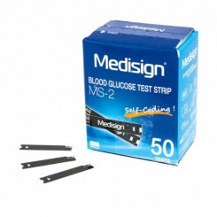 نوار تست قند خون مدیساین Medisign 50 عددی